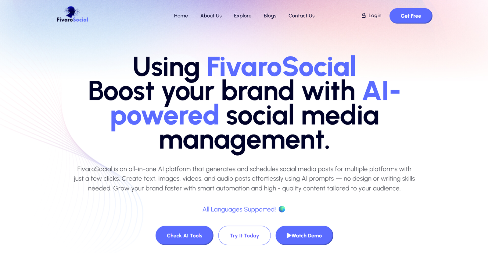 Fivaro Social AI social media platform